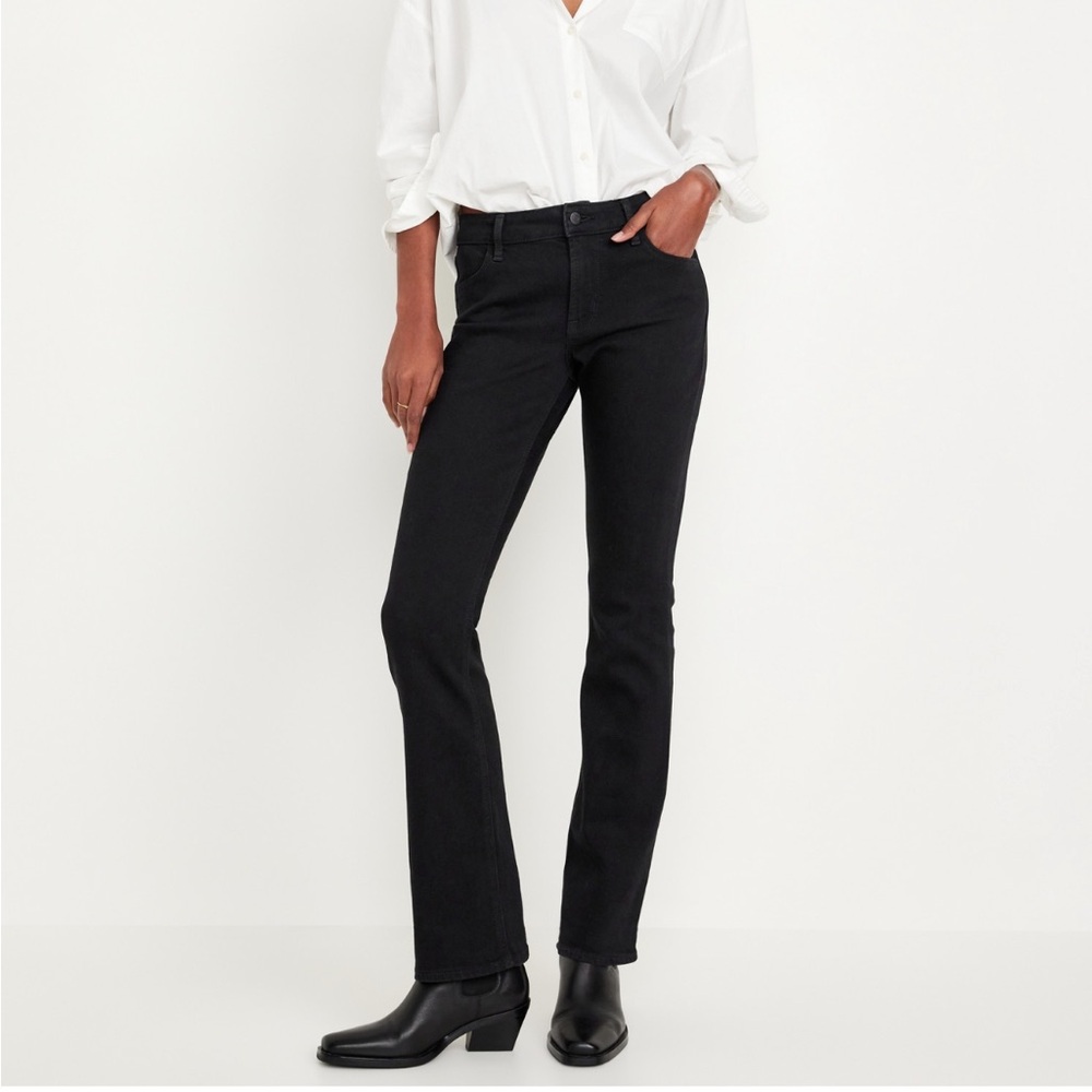 Old Navy Mid-Rise Wow Black Boot Cut Jeans